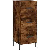 vidaXL Sideboard Räuchereiche 34,5x34x90 cm Holzwerkstoff