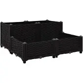 vidaXL Hochbeet 80x80x38 cm Polypropylen