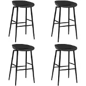 vidaXL Barhocker 4 Stk. Schwarz