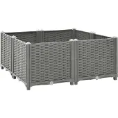 vidaXL Hochbeet 80x80x38 cm Polypropylen