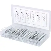 Ks Tools Sortiment Sicherungsbolzen, Ø 5-12mm, 21 Größen, 60-tlg