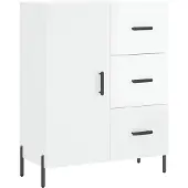 vidaXL Sideboard Hochglanz-Weiß 69,5x34x90 cm Holzwerkstoff