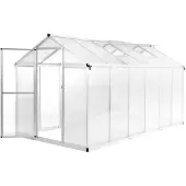 vidaXL Gewächshaus Aluminium 362x190x195 cm 13,41 m³