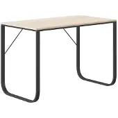 vidaXL Computertisch Schwarz und Eiche-Optik 110x60x73cm Holzwerkstoff