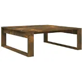 vidaXL Couchtisch Räuchereiche 100x100x35 cm Holzwerkstoff