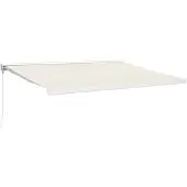 vidaXL Markise Einziehbar Creme 4x3 m Stoff und Aluminium