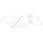 vidaXL Gewächshaus mit Stahlrahmen Weiß 40 m² 10x4x2 m