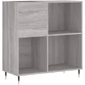 vidaXL Plattenschrank Grau Sonoma 84,5x38x89 cm Holzwerkstoff