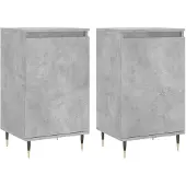 vidaXL Sideboards 2 Stk. Betongrau 40x35x70 cm Holzwerkstoff