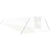 vidaXL Gewächshaus mit Stahlrahmen Weiß 48 m² 16x3x2 m