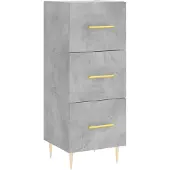 vidaXL Sideboard Betongrau 34,5x34x90 cm Holzwerkstoff