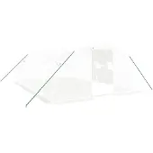 vidaXL Gewächshaus mit Stahlrahmen Weiß 24 m² 6x4x2 m