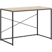 vidaXL Computertisch Schwarz und Eiche-Optik 110x60x70cm Holzwerkstoff