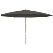 vidaXL Sonnenschirm mit Holzmast Anthrazit 400x273 cm