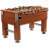 Winsport Bandito, Tischfußball Kickertisch "Profi-Soccer DeLuxe", braun, Standardstangen (ST)