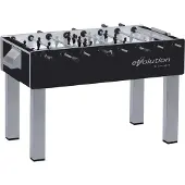 Winsport Garlando, Tischfußball Kickertisch "F-200 Evolution", schwarz / silber, Profistangen (PR)