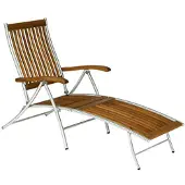 Gardissimo , Edelstahl/ Akazienholz Liegestuhl "Kyoto", holz