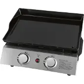 Justus , Tischgrill BBQ-Plancha Gasgrill "Grilleau 2", silber, 2 Brenner