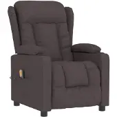 vidaXL Massagesessel Dunkelbraun Stoff