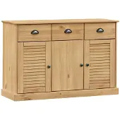 vidaXL Sideboard mit Schubladen VIGO 113x40x75 cm Massivholz Kiefer