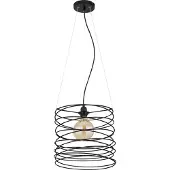 Globo Lighting Hängeleuchte Metall schwarz matt, Metall schwarz matt, Kabel Textil Schwarz, ø: 350mm, H: 1280mm, exkl. 1x E27 60W 230V