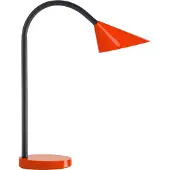 Unilux SOL, Schwarz, Rot, Elastomer, Metall, Kunststoff, Büro, 1 Glühbirne(n), LED, 3000 K