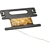Konstsmide Lichtschleife Kunstschmiede 300 Bernstein Mikro LED Silberkbl m.Kabelrolle 12V/IP44