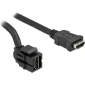 DeLOCK 86854, Flach, Schwarz, HDMI, HDMI, Weiblich, Weiblich
