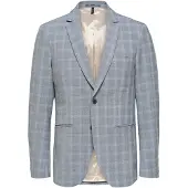 SELECTED MEN Herren Sakkos Slhslim-liam Grey/blue Check Blz Flex B - Grijs - Größe 46