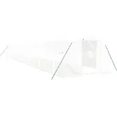 vidaXL Gewächshaus mit Stahlrahmen Weiß 54 m² 18x3x2 m