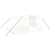 vidaXL Gewächshaus mit Stahlrahmen Weiß 16 m² 4x4x2 m