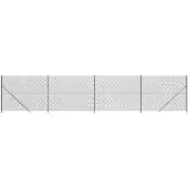 vidaXL Maschendrahtzaun mit Bodenflansch Anthrazit 1,6x10 m