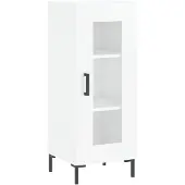 vidaXL Sideboard Hochglanz-Weiß 34,5x34x90 cm Holzwerkstoff