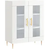 vidaXL Sideboard Hochglanz-Weiß 69,5x34x90 cm Holzwerkstoff