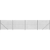 vidaXL Maschendrahtzaun mit Bodenflansch Anthrazit 1,4x10 m