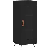 vidaXL Sideboard Schwarz 34,5x34x90 cm Holzwerkstoff