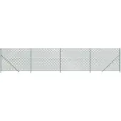 vidaXL Maschendrahtzaun mit Bodenflansch Grün 1,4x10 m