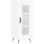 vidaXL Sideboard Hochglanz-Weiß 34,5x34x90 cm Holzwerkstoff