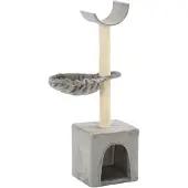vidaXL Katzen-Kratzbaum mit Sisal-Kratzsäulen 105 cm Grau