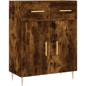 vidaXL Sideboard Räuchereiche 69,5x34x90 cm Holzwerkstoff