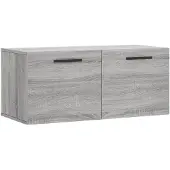vidaXL Wandschrank Grau Sonoma 80x36,5x35 cm Holzwerkstoff