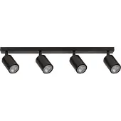 Sigma Deckenstrahler Zoom, 4-flammig, schwarz Zoom , dimmbar, schwarz, für Wohn- / Esszimmer, Metall, Modern, Strahler