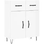 vidaXL Sideboard Hochglanz-Weiß 69,5x34x90 cm Holzwerkstoff