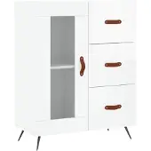 vidaXL Sideboard Hochglanz-Weiß 69,5x34x90 cm Holzwerkstoff