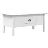 vidaXL Couchtisch BODO Weiß 100x55x46 cm Massivholz Kiefer