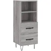 vidaXL Sideboard Grau Sonoma 34,5x34x90 cm Holzwerkstoff