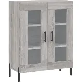 vidaXL Sideboard Grau Sonoma 69,5x34x90 cm Holzwerkstoff