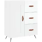 vidaXL Sideboard Hochglanz-Weiß 69,5x34x90 cm Holzwerkstoff