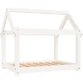 vidaXL Hundebett Weiß 81x60x70 cm Massivholz Kiefer