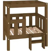 vidaXL Hundebett Honigbraun 65,5x50,5x70 cm Massivholz Kiefer